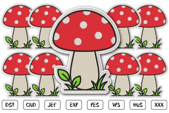 Cute Mushroom Patch Embroidery Design Review