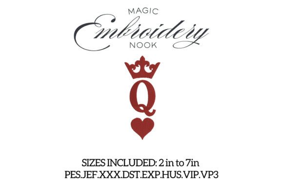 Q for Queen Digital Embroidery: A Regal Touch for Personalized Gifts