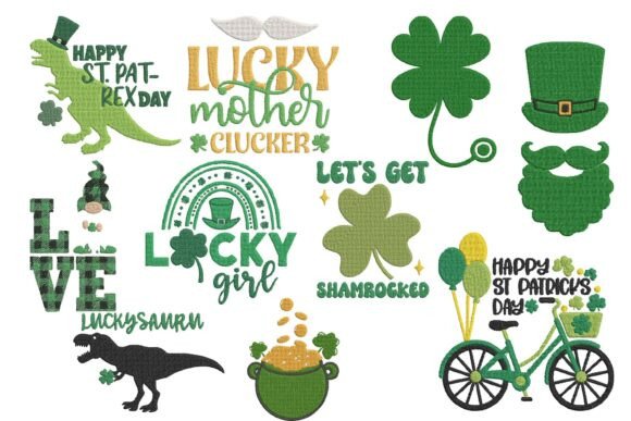 St. Patrick's Day Lucky Clover Embroidery