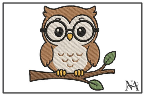 Wise Owl with Glasses Embroidery Design Review